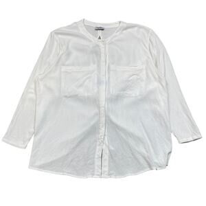 Shaina Mote Twist Open Back Button Down Blouse Women's 4 Minimalist